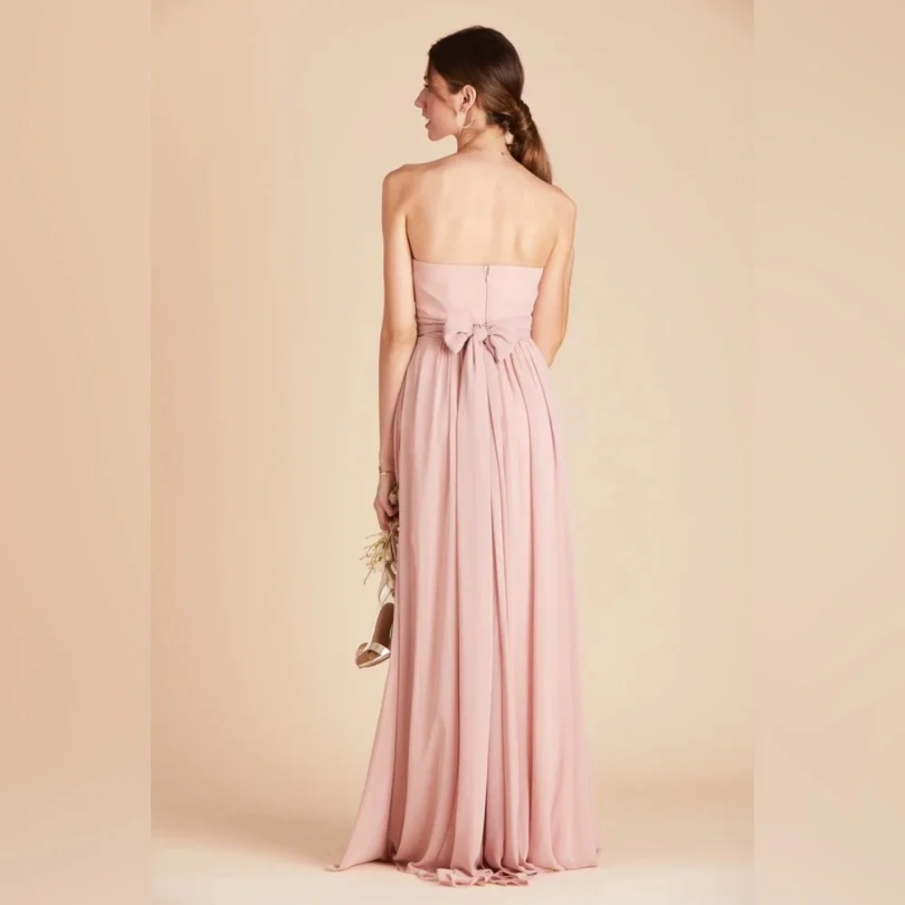 Birdy Grey GRACE CONVERTIBLE DRESS CHIFFON DUSTY ROSE XS NEW NWT BRIDESMAID SLIT - Picture 3 of 6